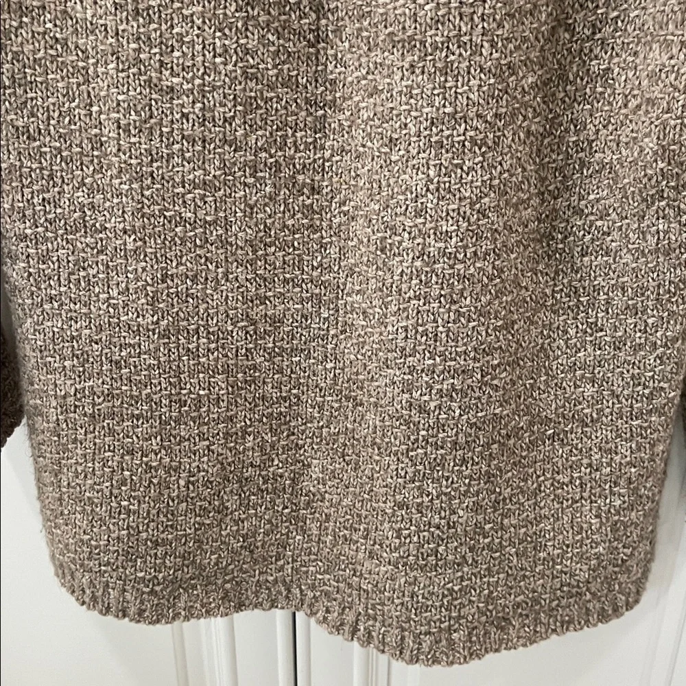 J Jill Fair Isle Southwest Nordic Knit Chunky Cozy brown pullover sweater size M - Picture 5 of 12